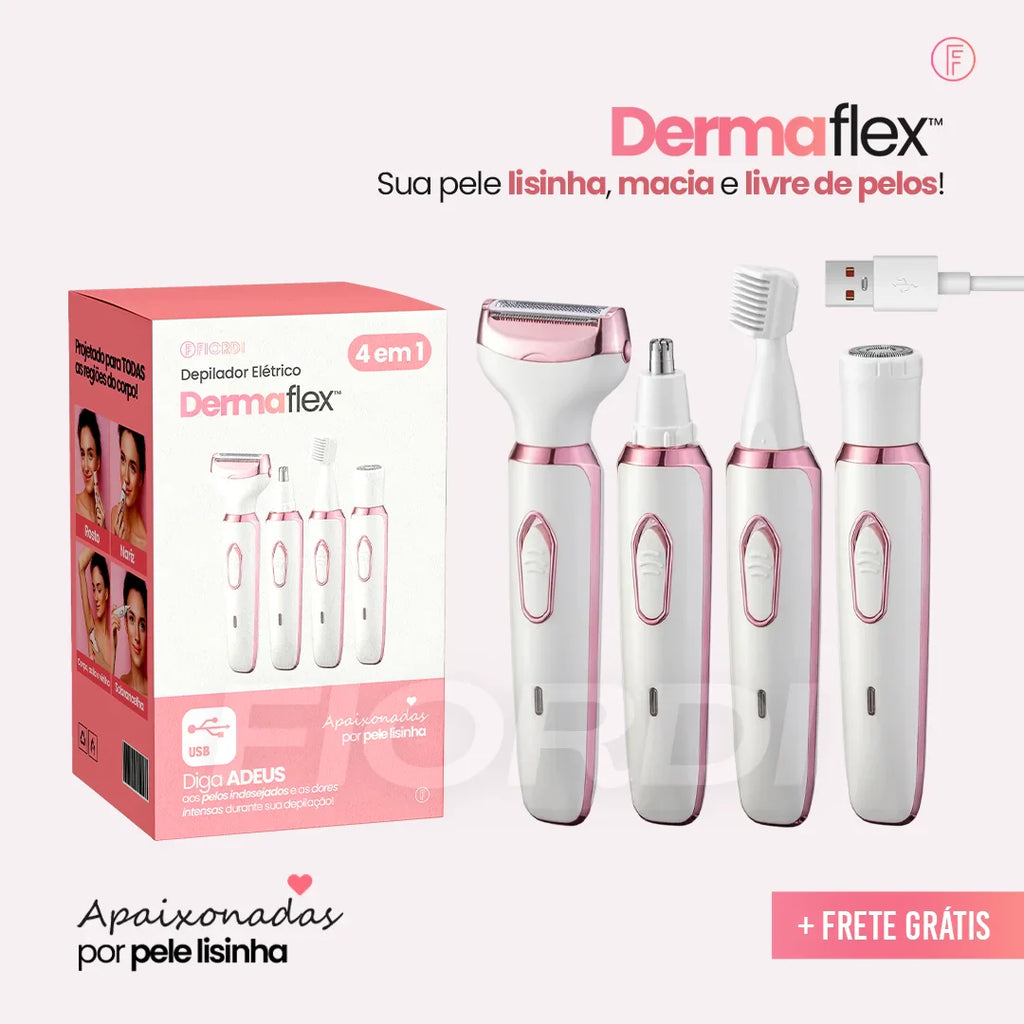 DermaFlex® - Depilador Elétrico 4 em 1