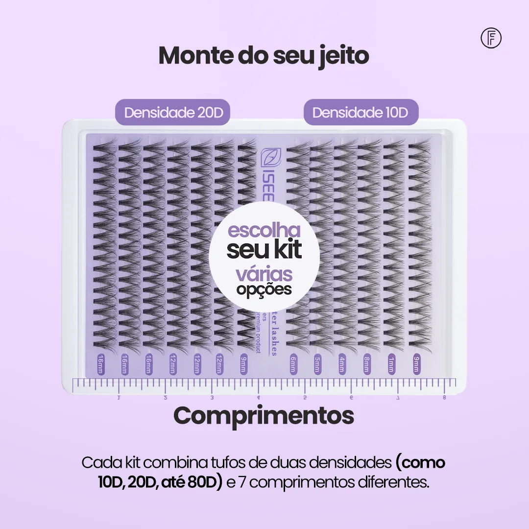 Kit de Extensão de Cílios - LadyUp™